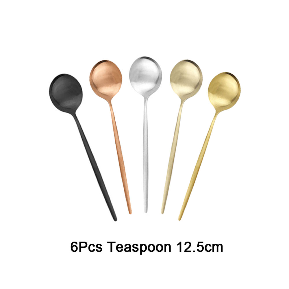 Kitchen Gadgets Gold - 6 buah sendok Mini pengaduk kopi