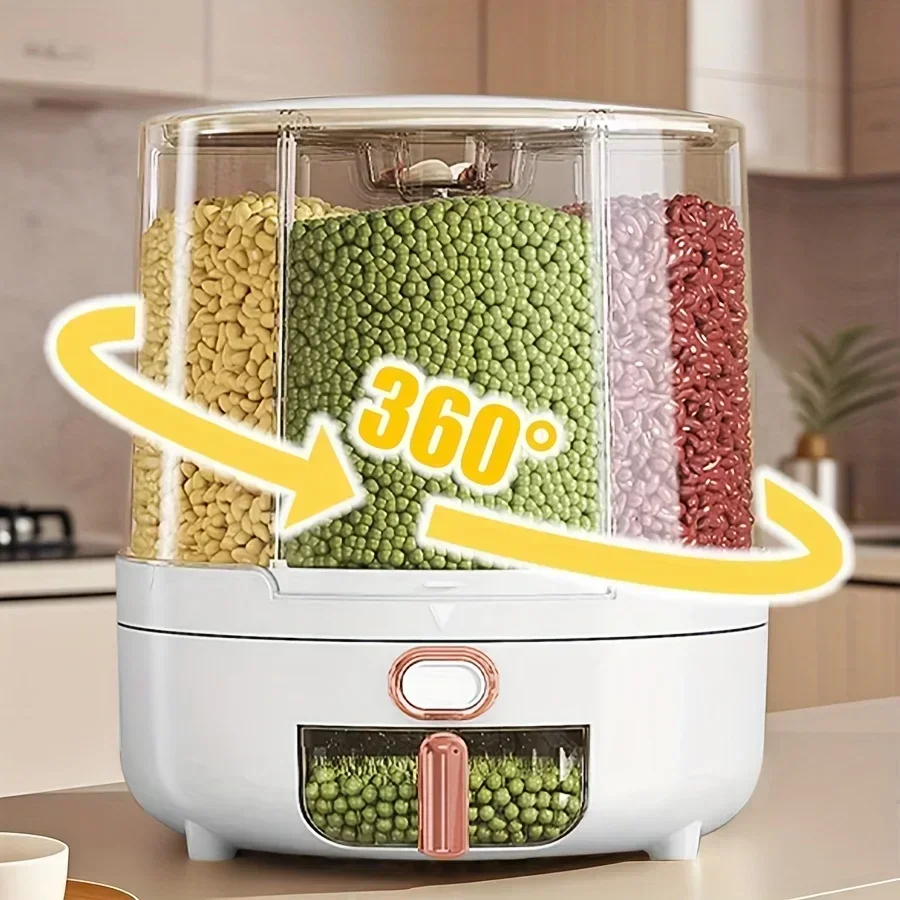 6-Kompartemen 360 °   Wadah Pe - Kitchen Gadgets Organizer ulasan dan harga