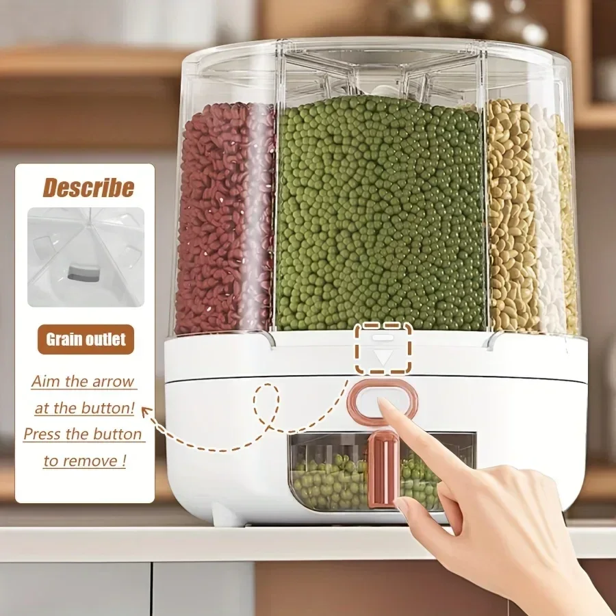 6-Kompartemen 360 °   Wadah Pe - Kitchen Gadgets Organizer ulasan dan harga