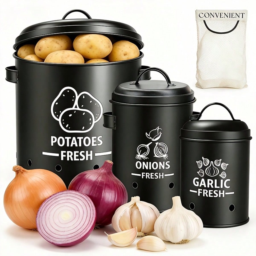 Set Wadah Penyimpanan Kentang, - Kitchen Gadgets Organizer ulasan dan harga