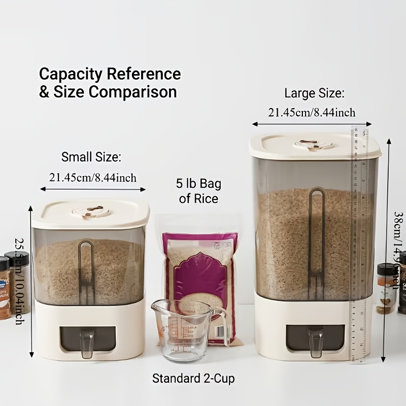 Dispenser Beras 14LB, Wadah Pe - Kitchen Gadgets Organizer ulasan dan harga