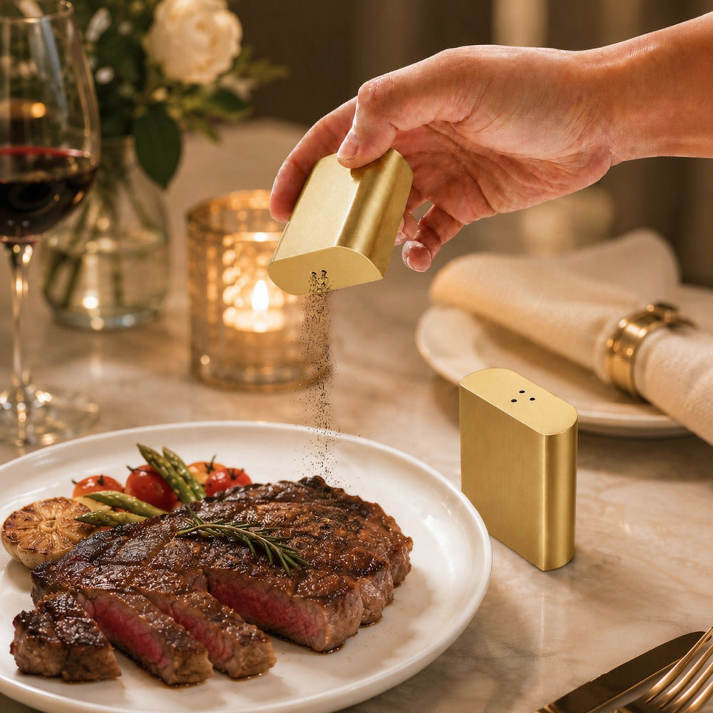 Wadah Merica Baja Tahan Karat  - Kitchen Gadgets Gold ulasan dan harga