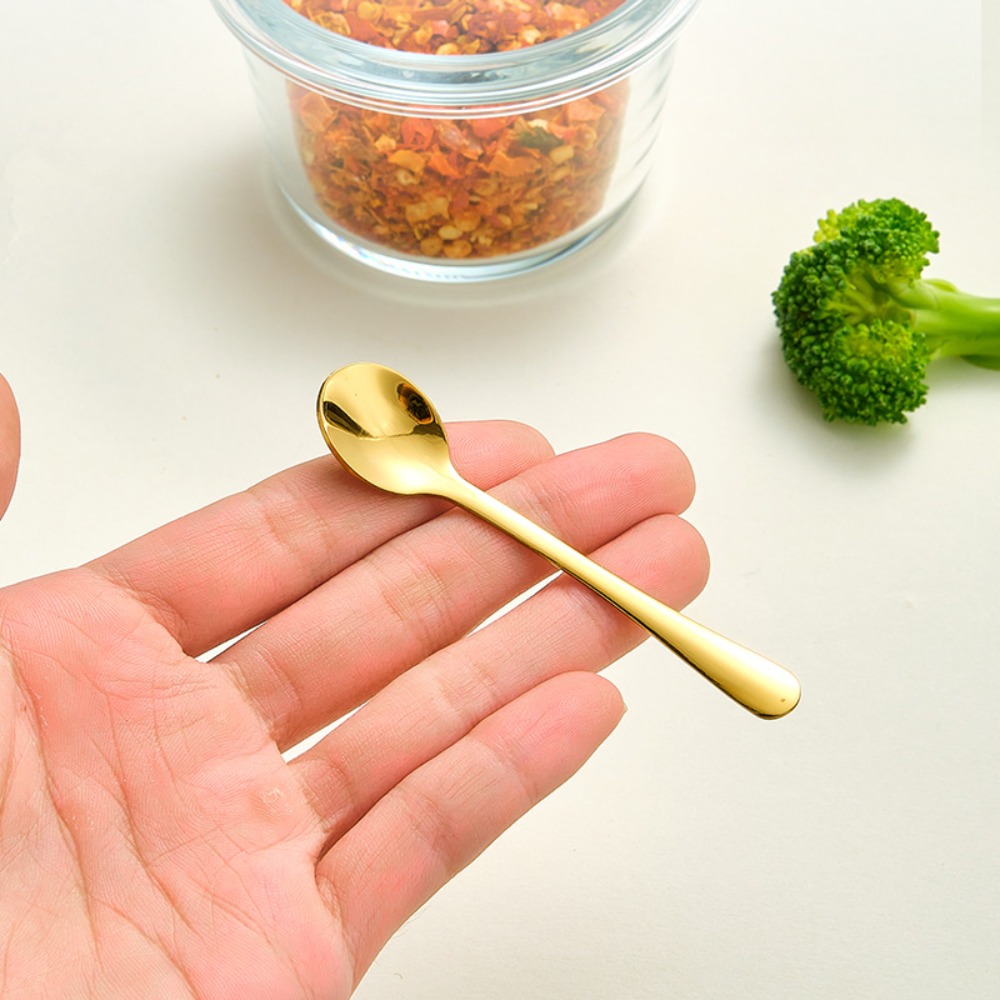 10 Buah Sendok Kecil Baja Taha - Kitchen Gadgets Gold ulasan dan harga